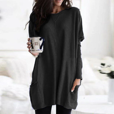 Amira | Langärmeliger Pullover mit Taschen
