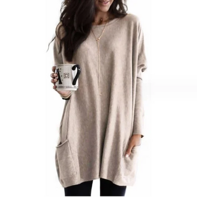 Amira | Langärmeliger Pullover mit Taschen