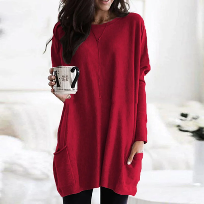 Amira | Langärmeliger Pullover mit Taschen
