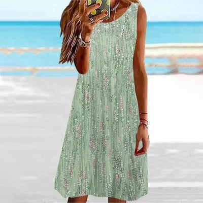 Zoey | Ärmelloses Kleid mit Blumenmuster