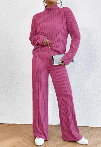 Set Dayana | Rollkragenpullover und Strickhosen