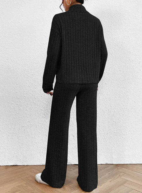 Set Dayana | Rollkragenpullover und Strickhosen