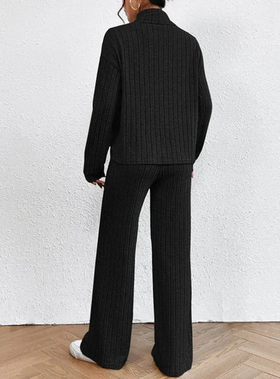 Set Dayana | Rollkragenpullover und Strickhosen