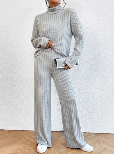 Set Dayana | Rollkragenpullover und Strickhosen