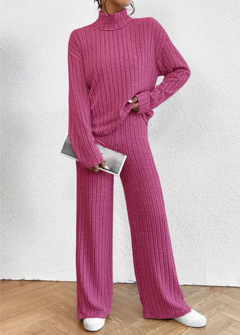 Set Dayana | Rollkragenpullover und Strickhosen