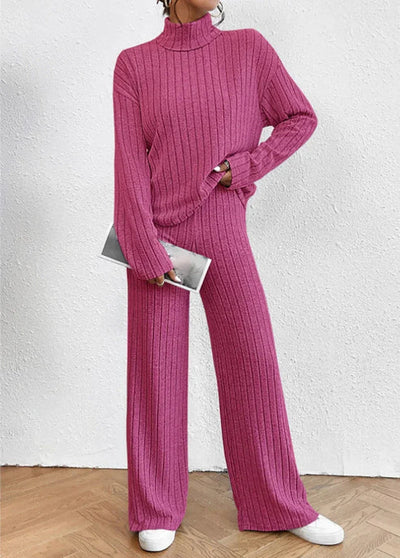 Set Dayana | Rollkragenpullover und Strickhosen