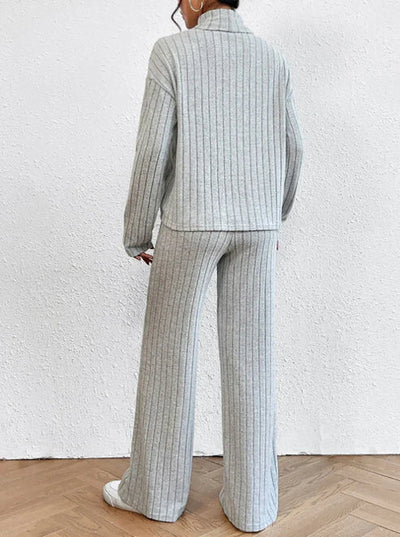 Set Dayana | Rollkragenpullover und Strickhosen