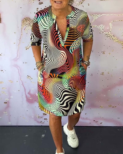 Sofia | Bunt gemustertes Kleid