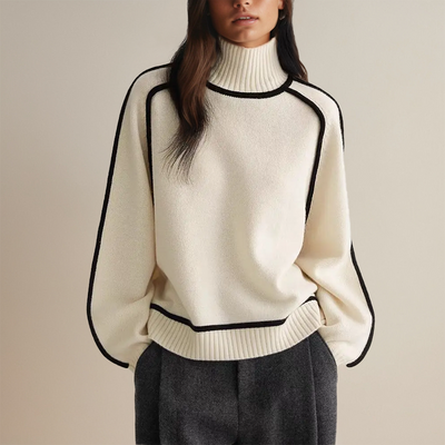 Nora | Langärmeliger Rollkragenpullover