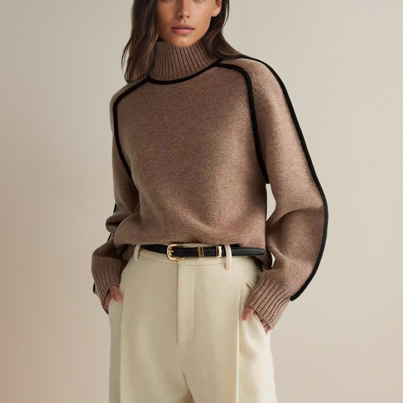 Nora | Langärmeliger Rollkragenpullover