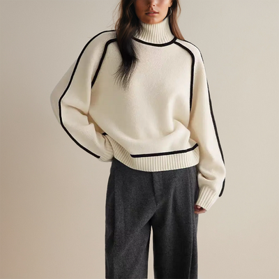 Nora | Langärmeliger Rollkragenpullover