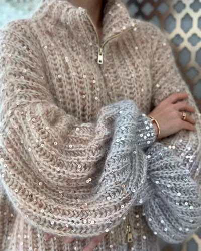 Selina | Elegante Glitzer-Strickjacke