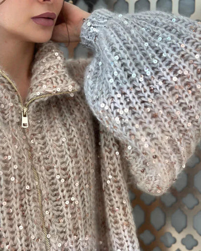 Selina | Elegante Glitzer-Strickjacke