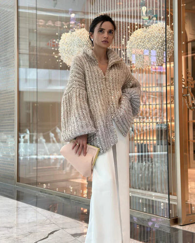 Selina | Elegante Glitzer-Strickjacke