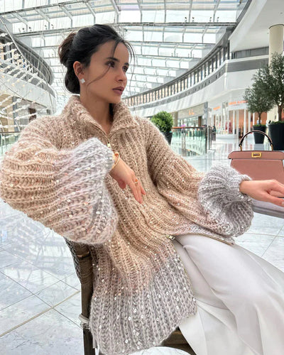 Selina | Elegante Glitzer-Strickjacke
